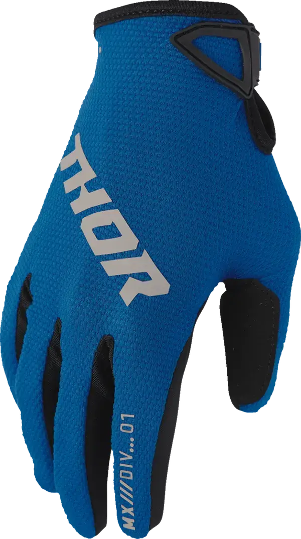2026 Thor Glove Youth Ridemode Static Blue 1