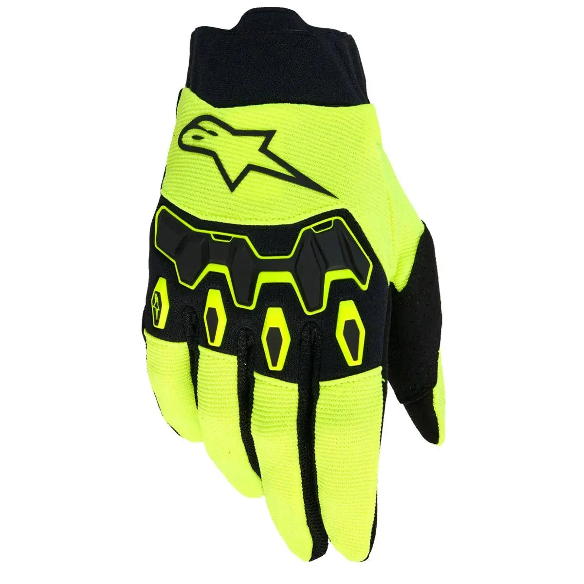 Alpinestars Youth And Kids Full Bore V2 Gloves Yellow Fluo Black 1