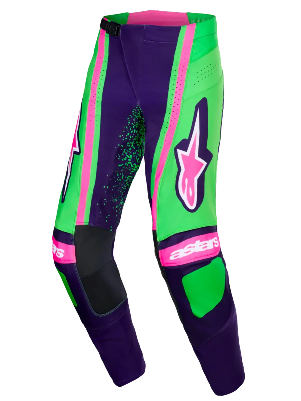 2026 Alpinestars Techstar Nomur Pant -   Deep Purple Green Pink Fluo 1