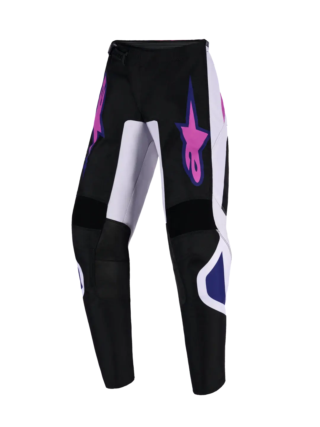 2026 Alpinestars Fluid Grid Youth Motocross Pants - Black Light Gray Purple 1