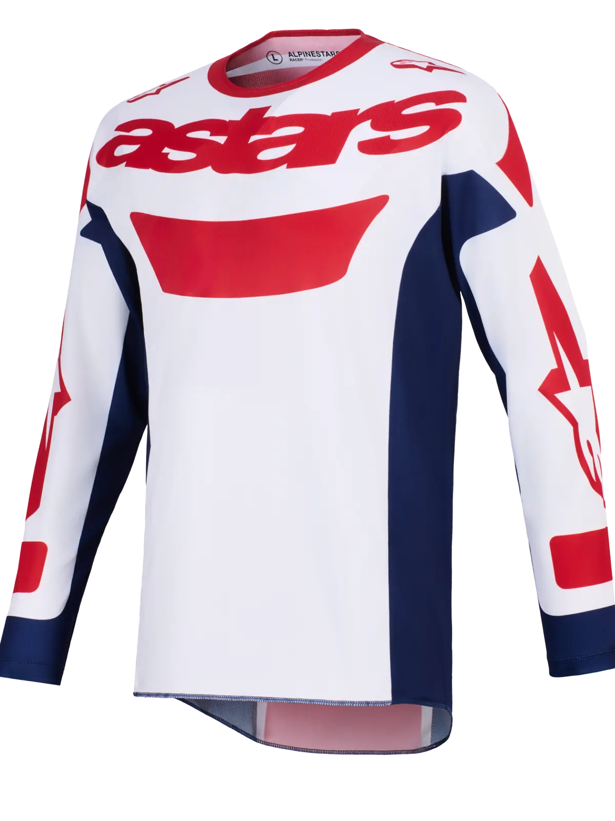 2026 Alpinestars Racer Riway Motocross Jersey - White Blue Red 1
