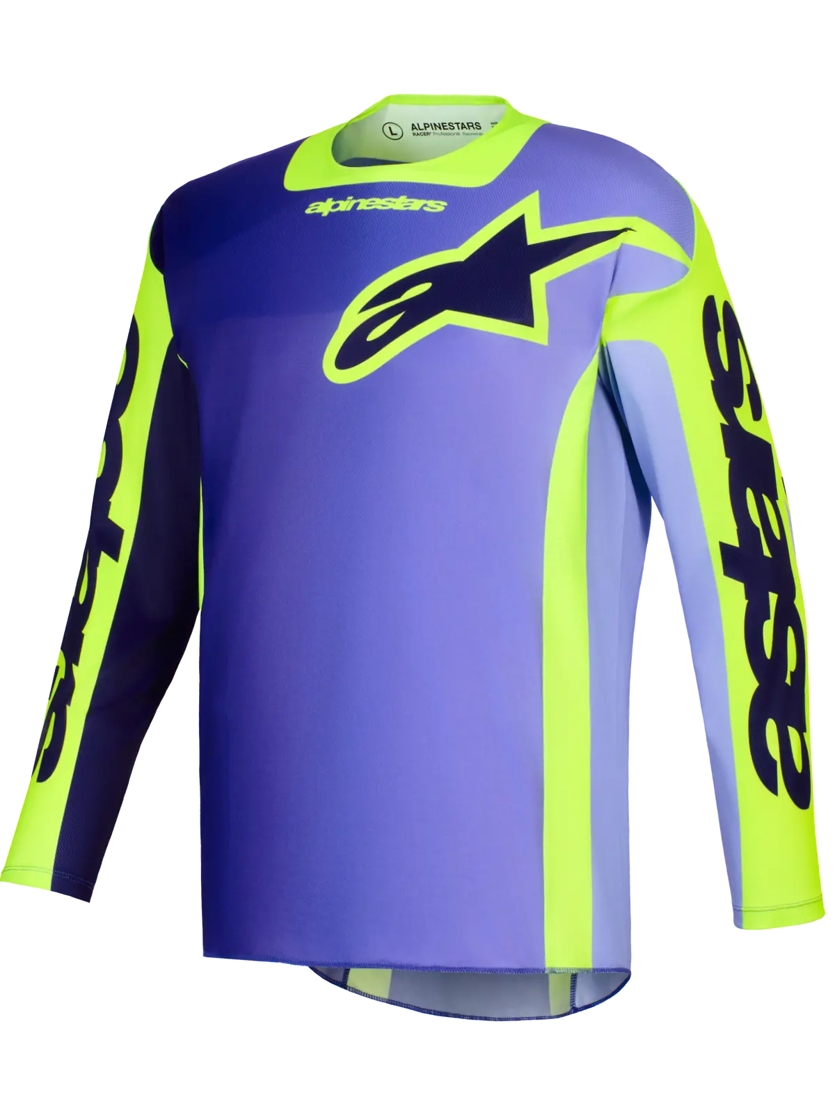 2026 Alpinestars Racer Portl Motocross Jersey - Purple Yellow Fluo 1