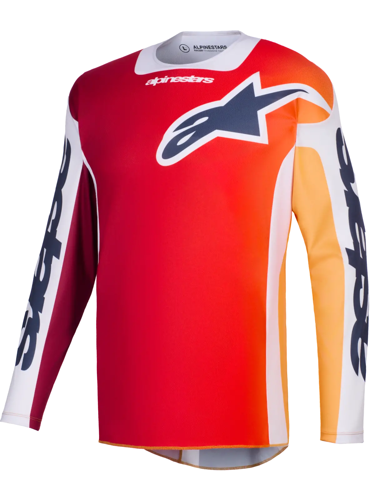 2026 Alpinestars Racer Portl Motocross Jersey - Red Light Gray Dark Gray 1