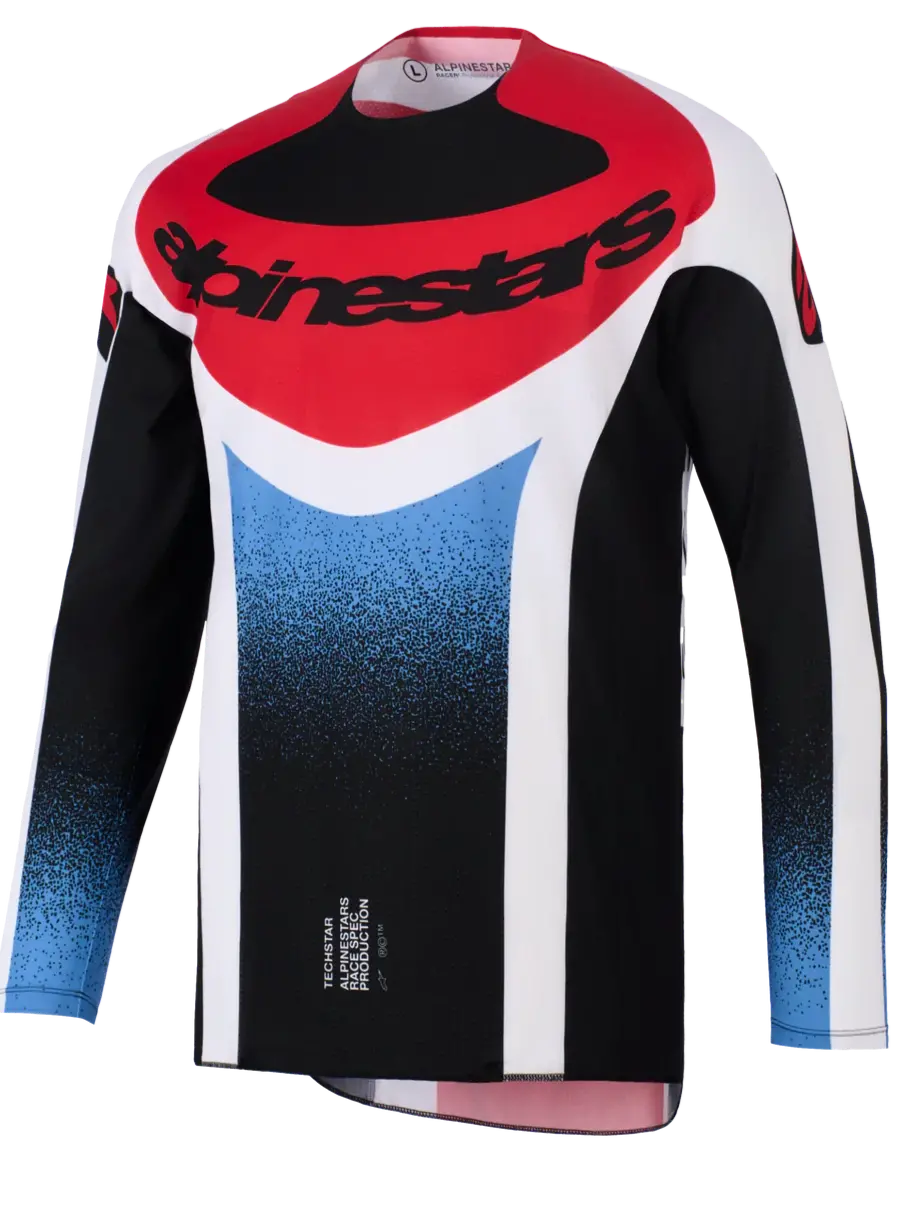2026 Alpinestars Techstar Knif Motocross Jersey - Black White Red 1