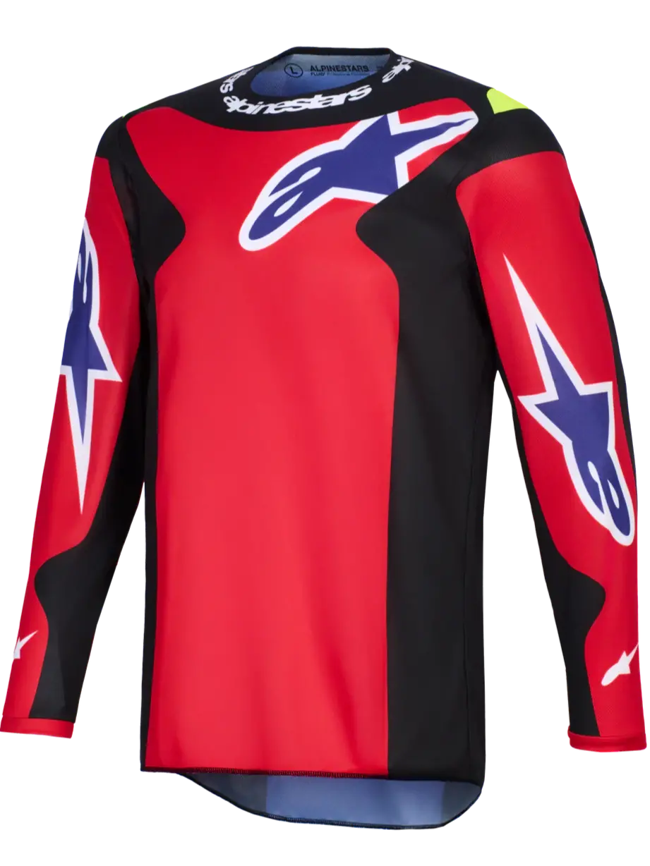 2026 Alpinestars Fluid Grid Motocross Jersey - Red Black Purple 1