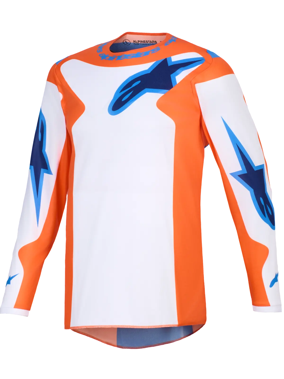 2026 Alpinestars Fluid Grid Motocross Jersey - Orange Ucla Blue 1