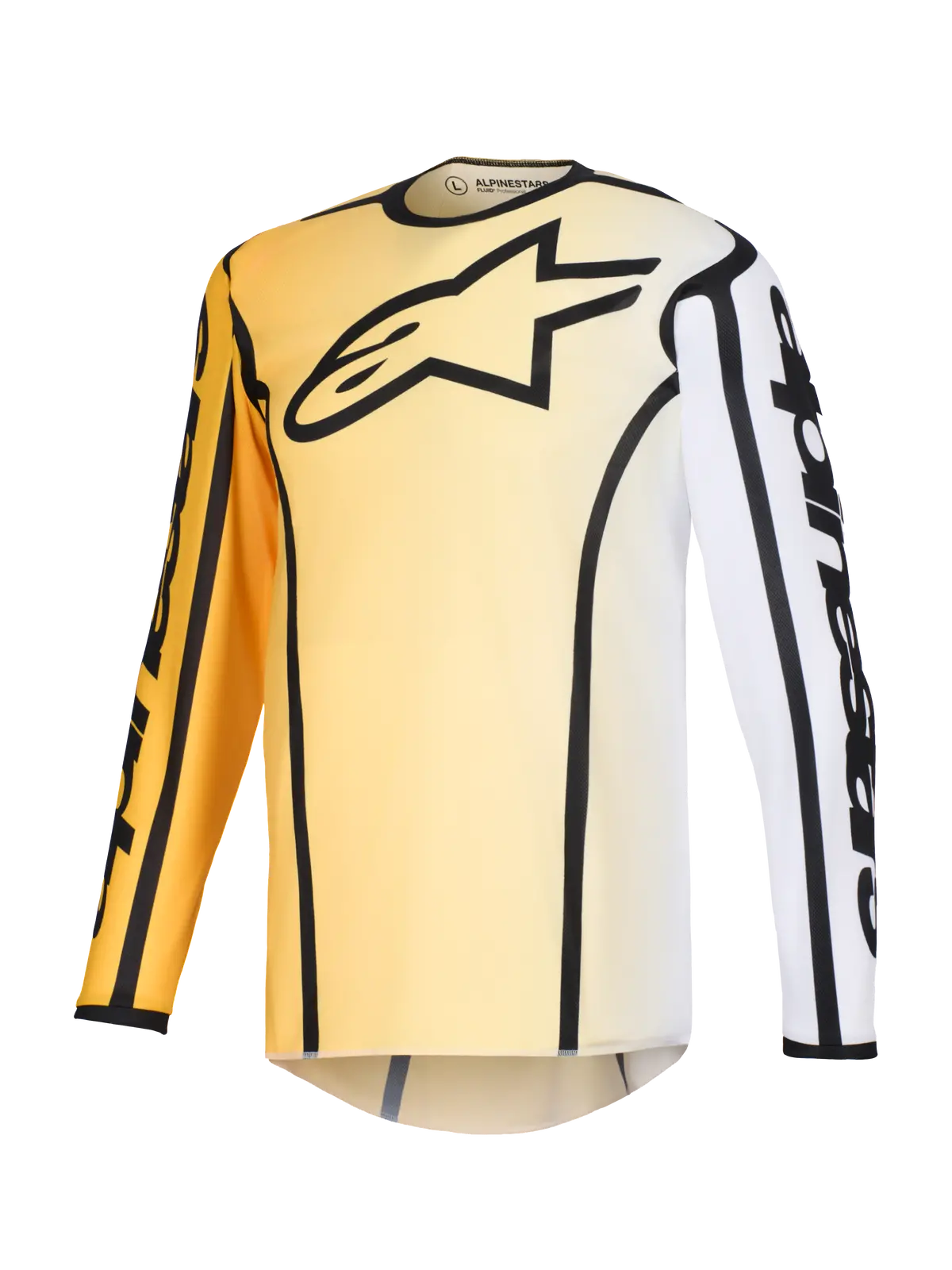2026 Alpinestars Fluid Apex Motocross Jersey - Yellow Black 1