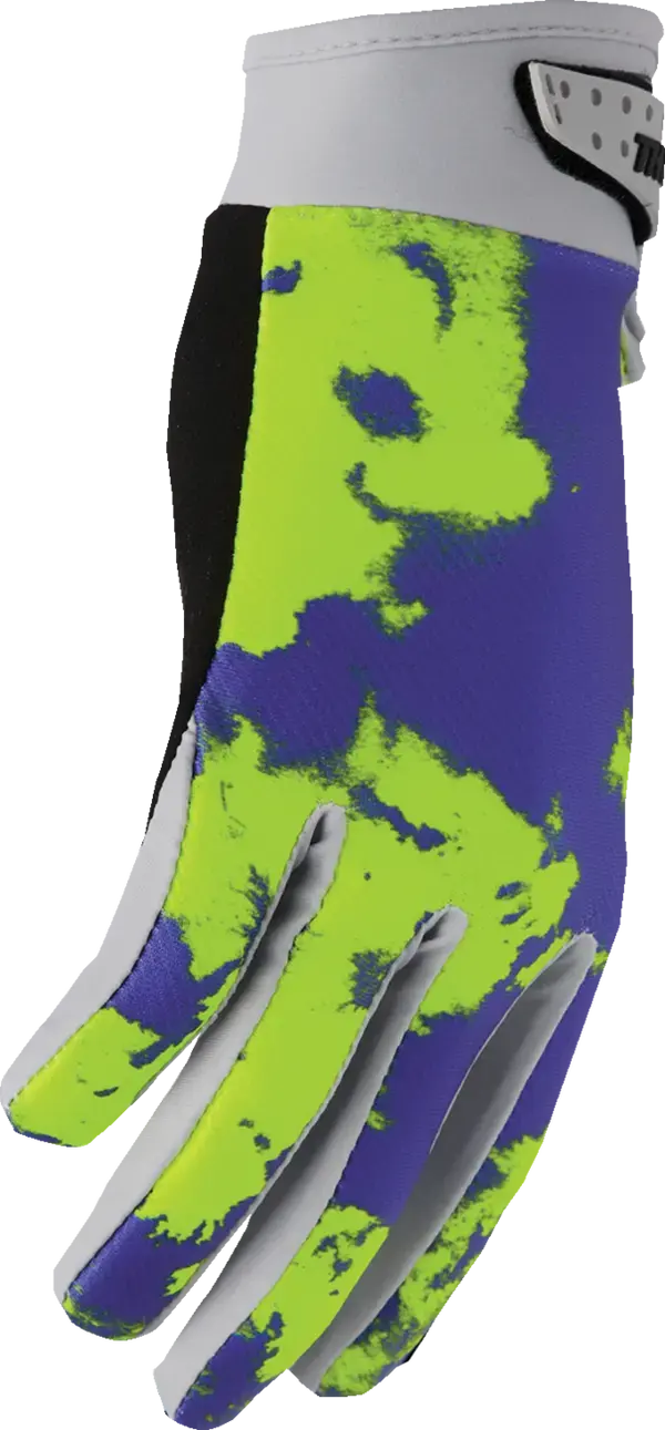 2026 Thor Glove Youth Launchmode Bleach Grey Acid 4