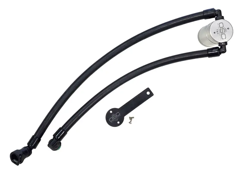 J&L 2021-2024 Ram Trx 6.2L Supercharged Passenger Side Oil Separator 3.0 - Clear Anodized 1