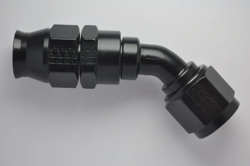 Fragola -6An Real Street X 45 Degree Hose End Black For Ptfe Hose 1