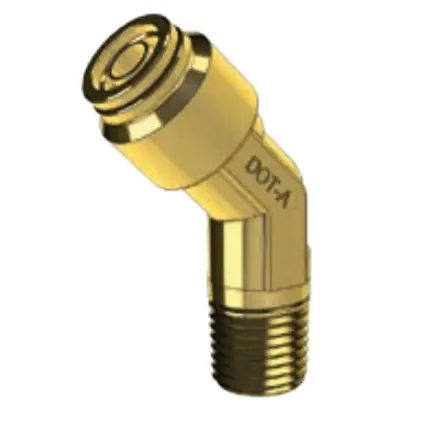 Dot Push Fitting- 45 Degree Male Elbow - Imperial Tube To Nptf Male Pipe Thread Bp Dq54dot 1