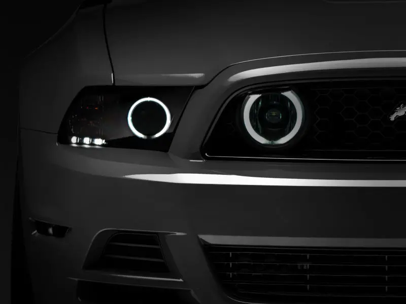 Raxiom 13-14 Ford Mustang Gt Ccfl Halo Fog Lights (Smoked) 1
