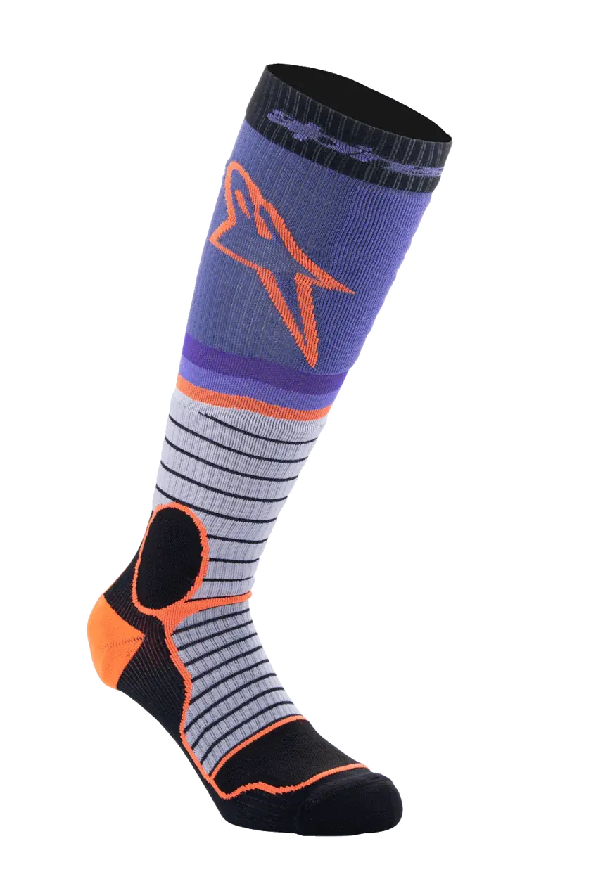 Alpinestars Mx Pro Sock V2 - Black Gray Purple 1