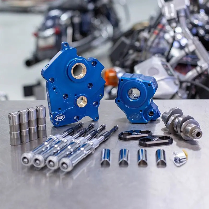 S&S Cycle 2017+ Wc M8 Models Chain Drive 465C Cam Chest Kit W/ Chrm Pushrod Tubes - Incl. Vvt 1