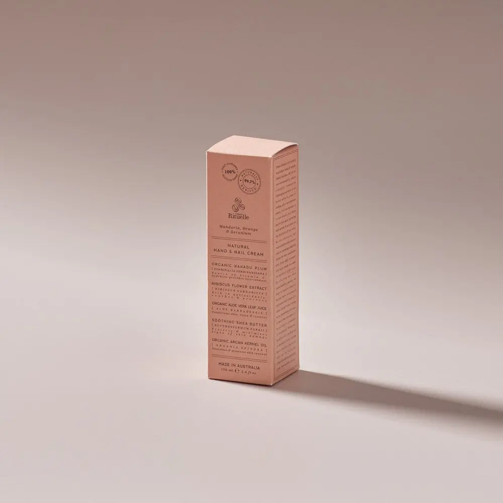 100Ml Hand Cream - Natural Remedy Mandarin, Orange & Geranium 1