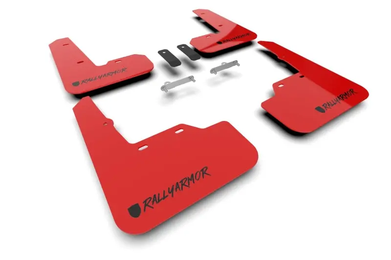 Rally Armor 22-26 Subaru Wrx Red Ur Mud Flap Altered Font Black Logo 1