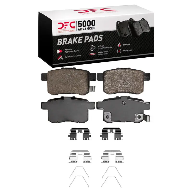 Dfc 08-17 Acura Tsx Rear 5000 Advanced Ceramic Brake Pads And Hardware Kit 1