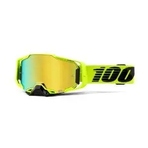 100% Armega Goggle Nuclear Citrus - Gold Mirror Lens 1