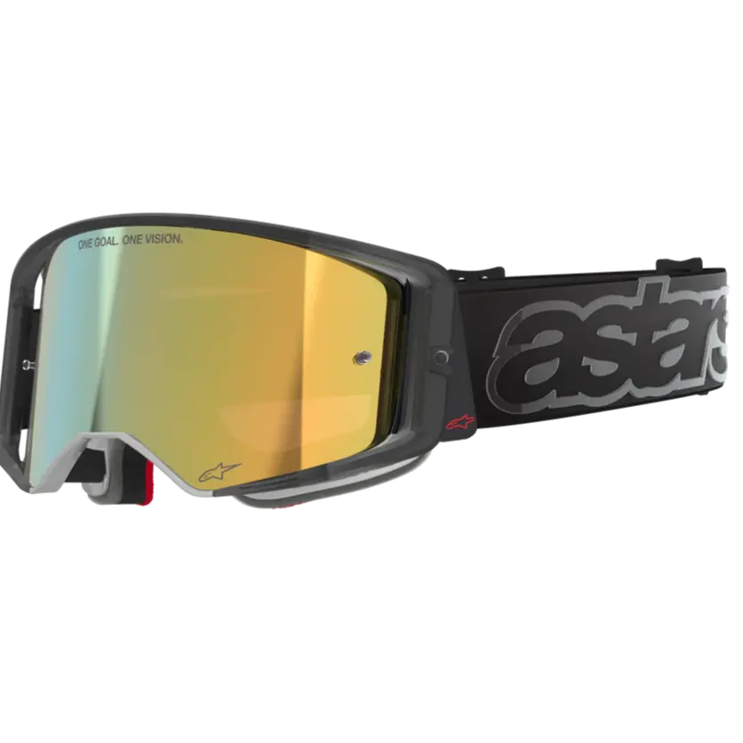 2026 Alpinestars Supertech Goggles Vision Vista - Black Mirror Gold 1