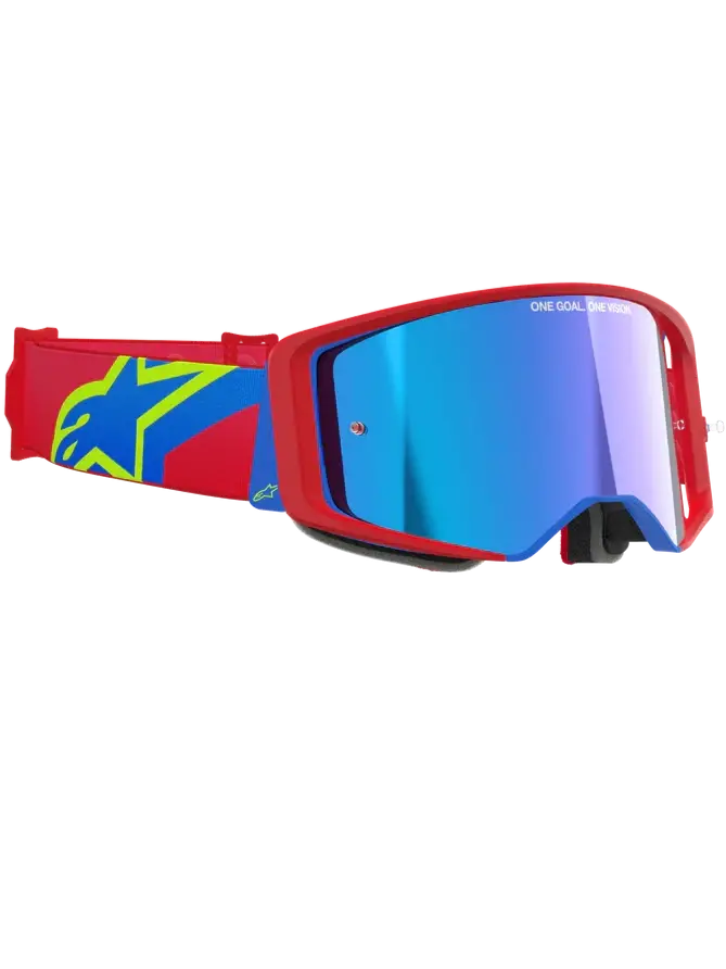 Alpinestars Supertech Corp Goggles Absolute Vision Red Blue - Blue Mirror Lens 1