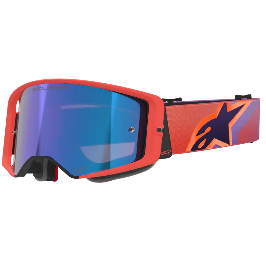 2026 Alpinestars Supertech Goggles Vision Corp - Hot Coral Purple Mirror Blue 1