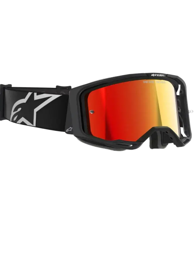 Alpinestars Vision 8 Goggles Black - Red Mirror Lens 1