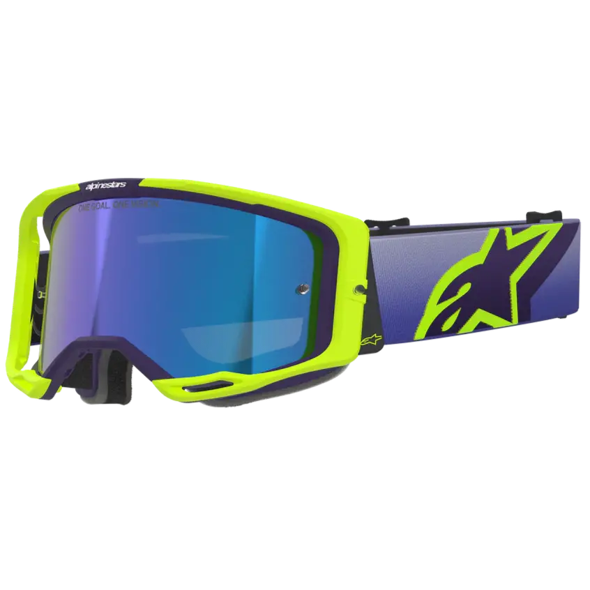 2026 Alpinestars Goggles Vision 8 Corp - Purple Yellow Fluo Mirror Blue 1