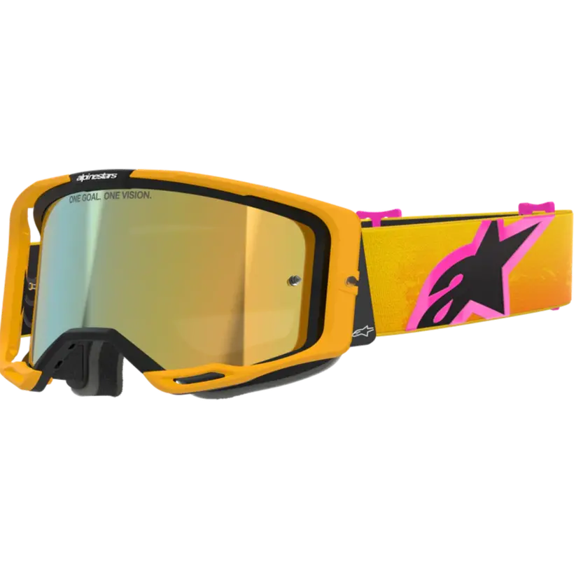 2026 Alpinestars Goggles Vision 8 Corp - Orange Yellow Pink Mirror Gold 1