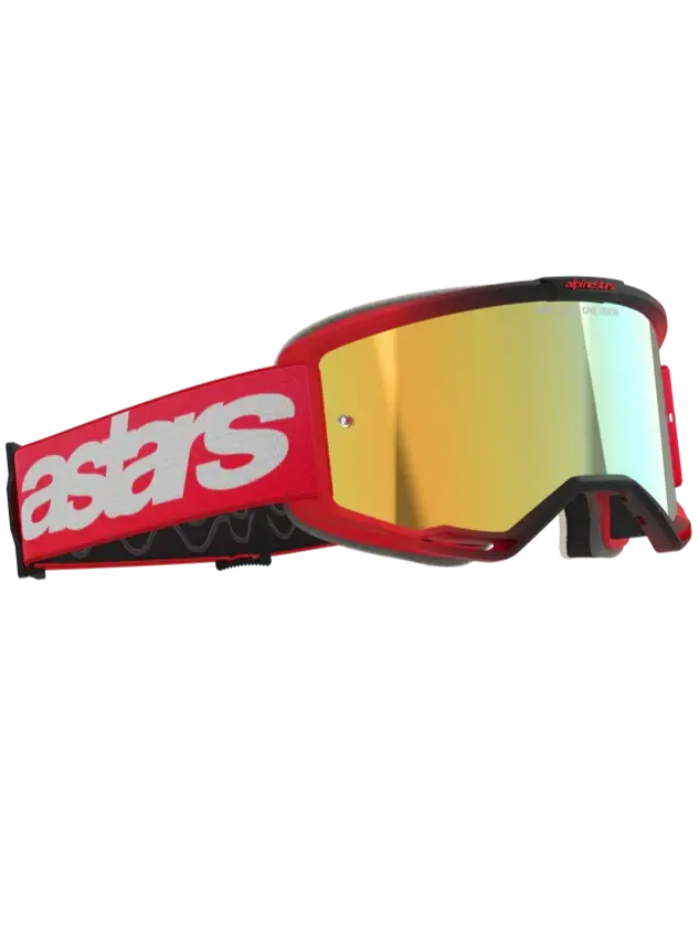 Alpinestars Vision 5 Blaze Goggles Red - Gold Mirror Lens 1