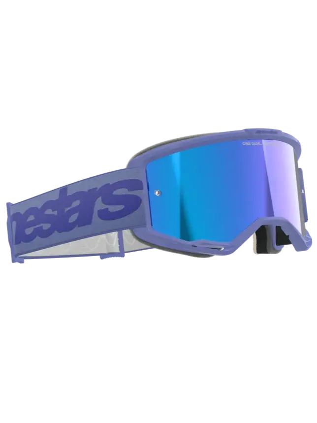 Alpinestars Vision 5 Wordmark Goggles Purple - Blue Mirror Lens 1