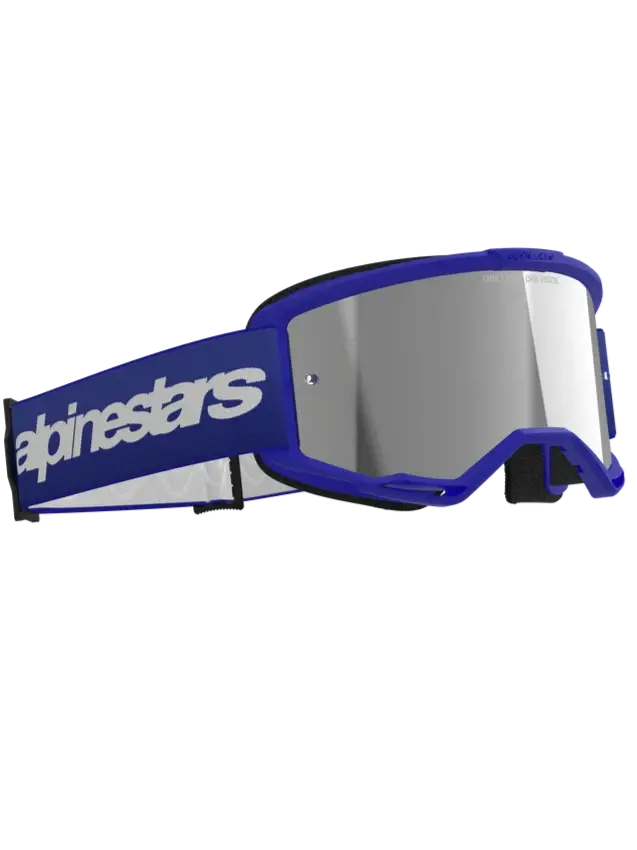 Alpinestars Vision 3 Wordmark Goggles Blue - Silver Mirror Lens 1