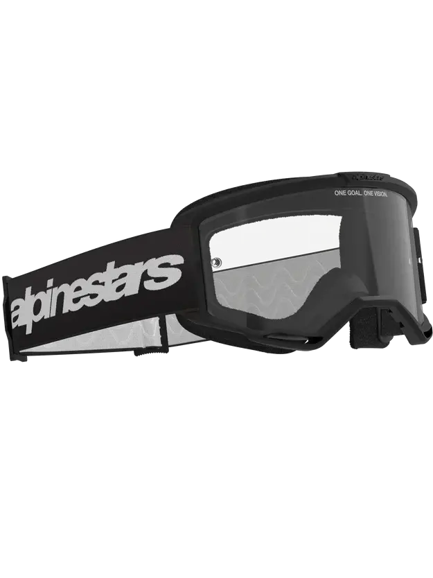 Alpinestars Vision 3 Wordmark Goggles Black - Clear Lens 1