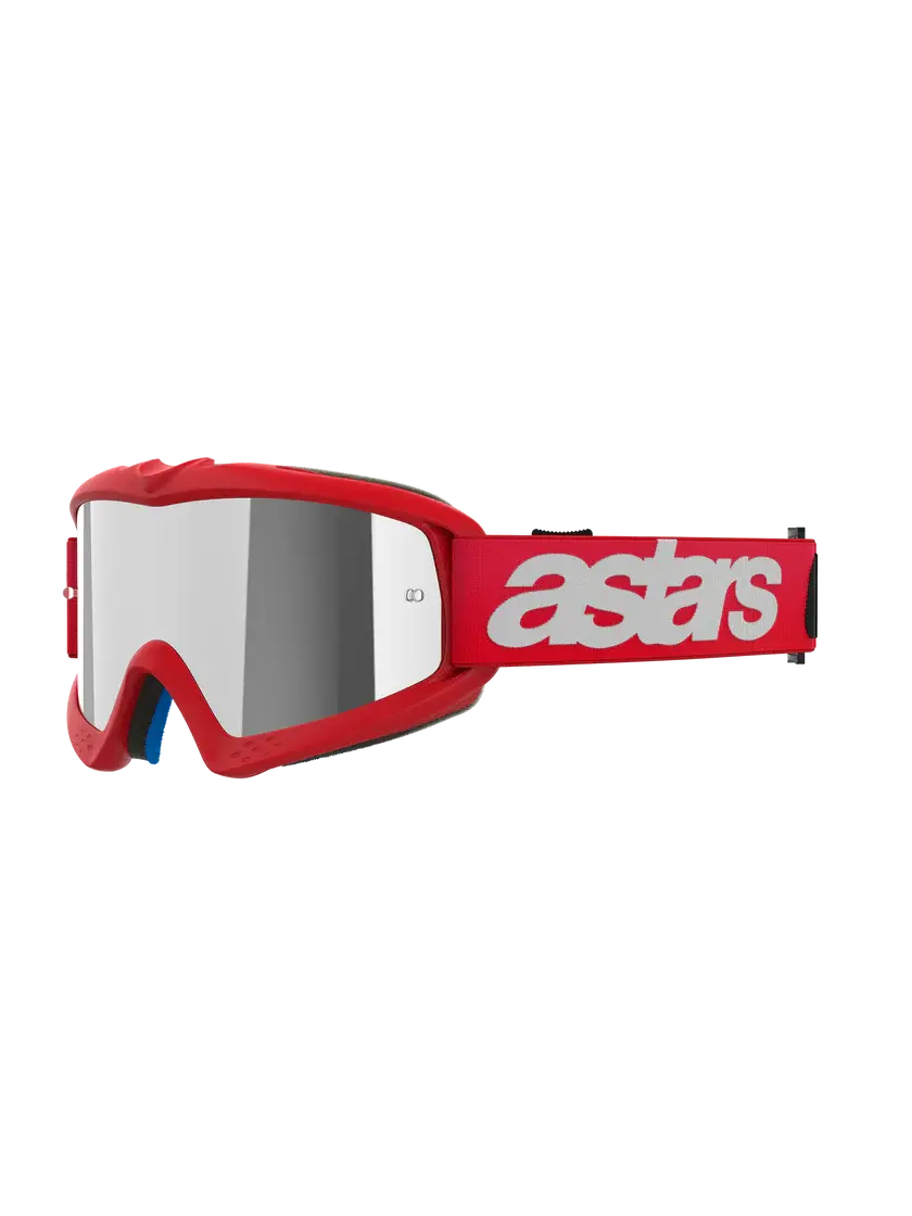 Alpinestars Vision Youth Blaze Goggles Red - Silver Mirror Lens 1