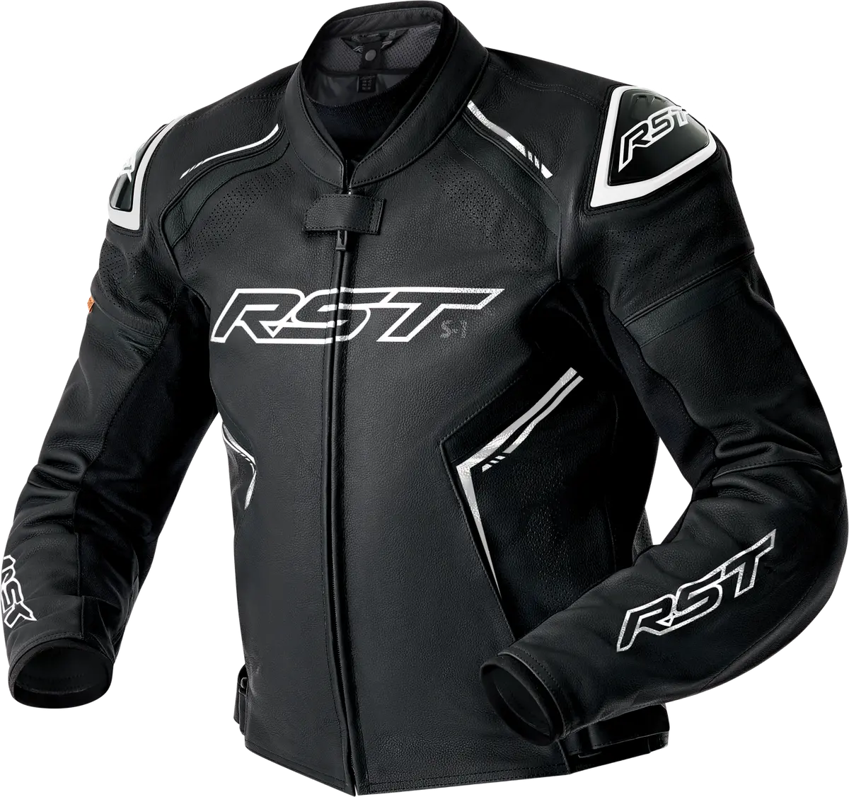 Rst S1 D3o Leather Jacket Blk/Whi Xs 103605Whi-38 1