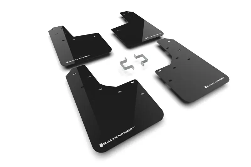 Rally Armor 23-25 Ford Ranger Raptor Black Ur Mud Flap White Logo 1