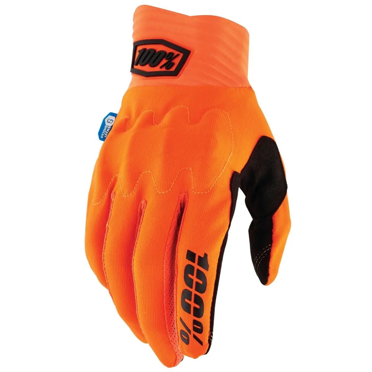 100% Cognito Smart Shock Gloves Fluo Orange 1