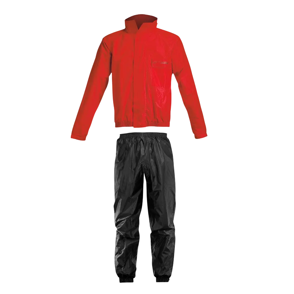 Acerbis Waterproof Rain Suit Set - Red Black 2