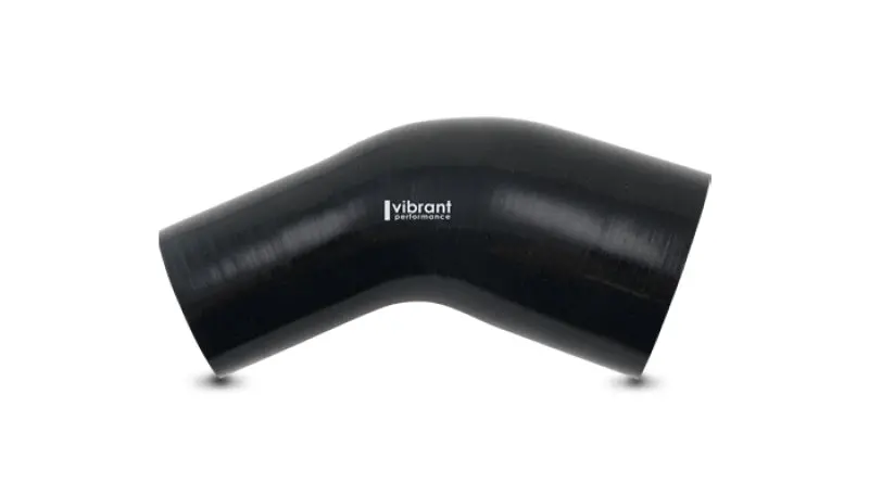 Vibrant 3.50In Id X 3.25In Id Gloss Black Silicone 45 Degree Transition Elbow 1