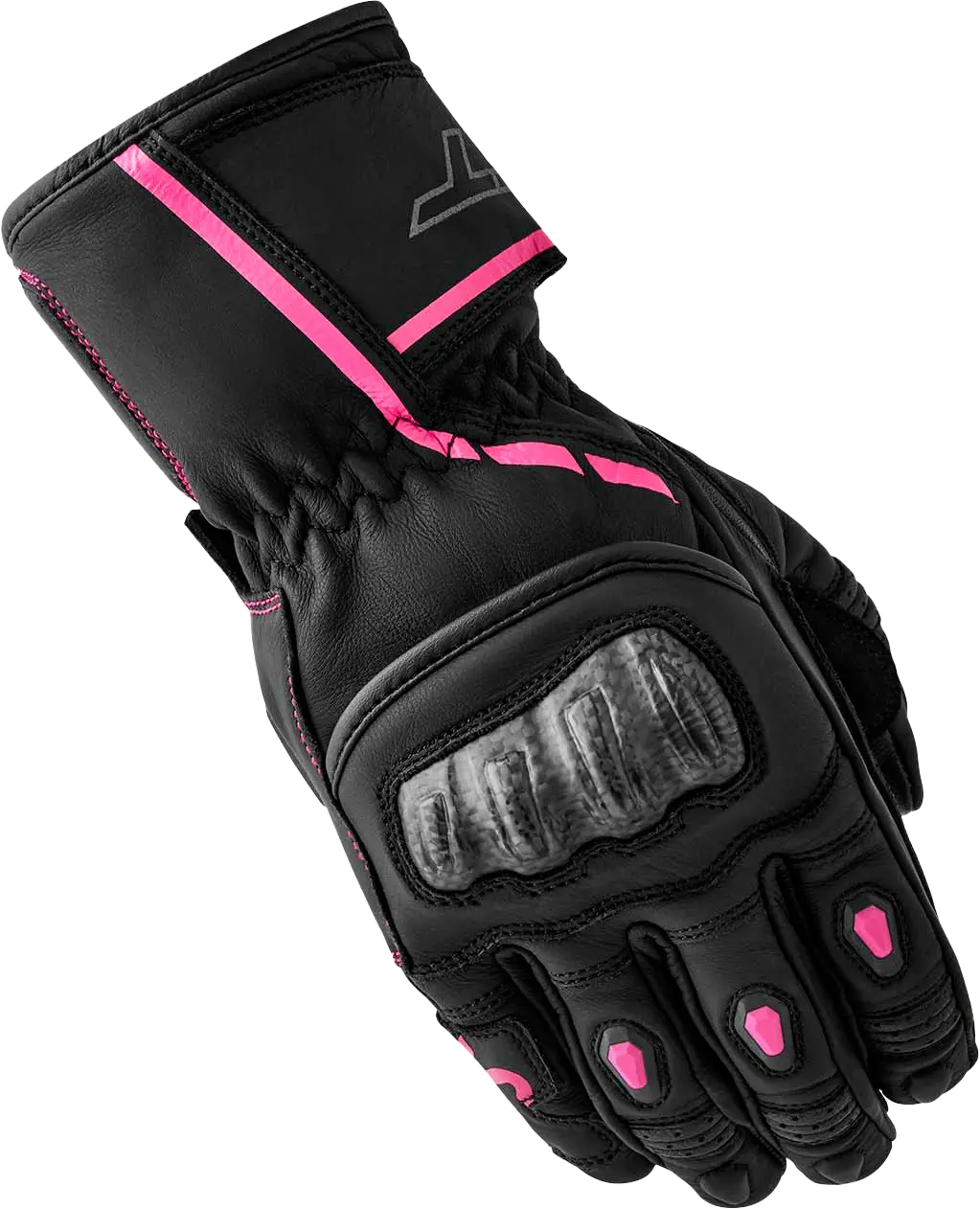 Rst Womens S1 Glove Black/Pink Leather Lg 103653Pnk-08 1
