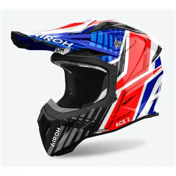 Airoh Aviator Ace 2 Proud Blue Red Gloss Helmet 1
