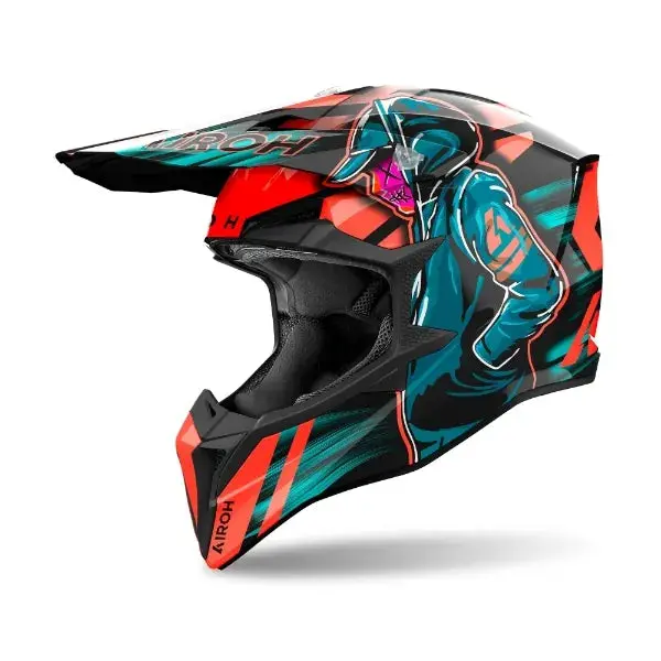 Airoh Wraap Cyber Orange Gloss Helmet 1