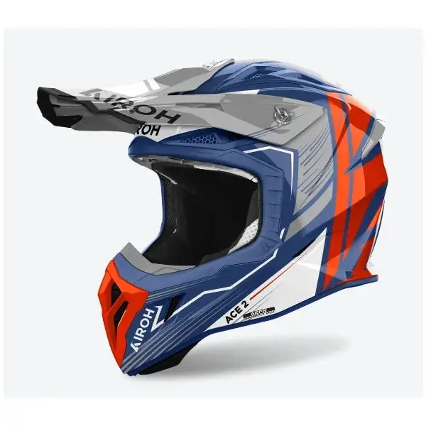 Airoh Aviator Ace 2 Engine Cerulean Gloss Helmet 1