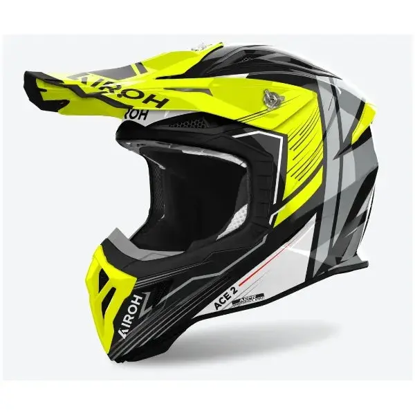 Airoh Aviator Ace 2 Engine Yellow Gloss Helmet 1