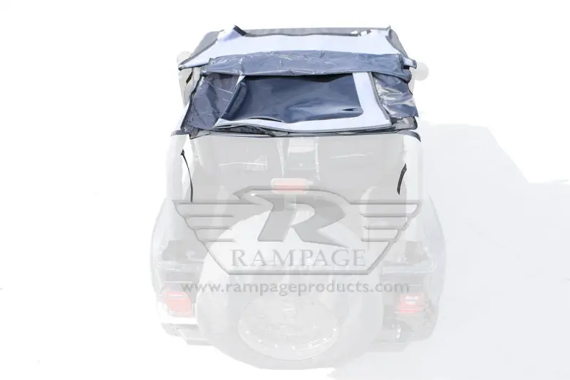 Rampage 1992-1995 Jeep Wrangler(Yj) Frameless Soft Top Kit - Black Diamond 1