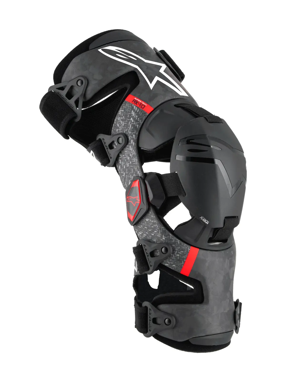 Alpinestars Rk10 Plasma Carbon Knee Braces Black Red 2