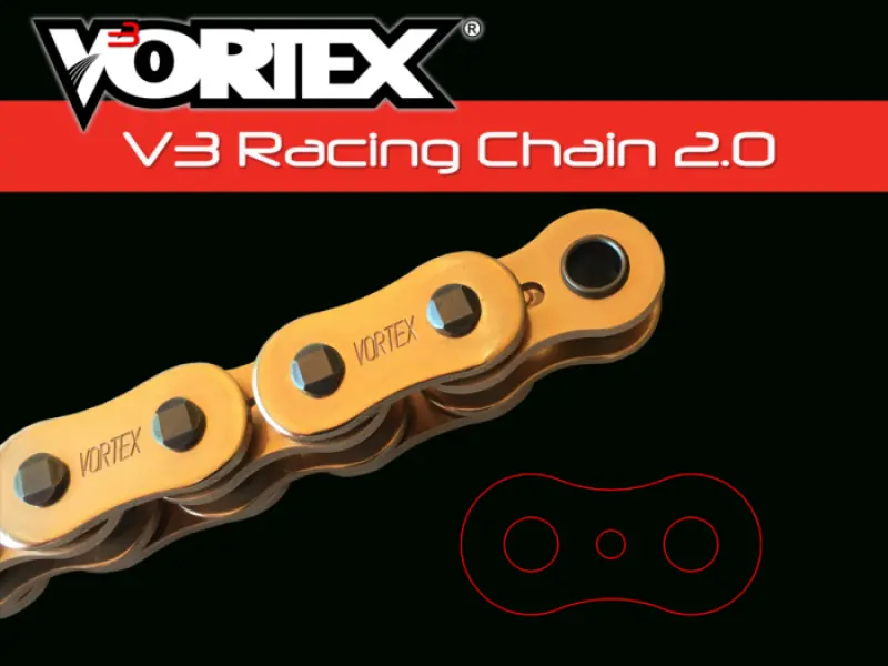 Vortex Racing V3 2.0 Chain 525Rx3-114- Gold 1