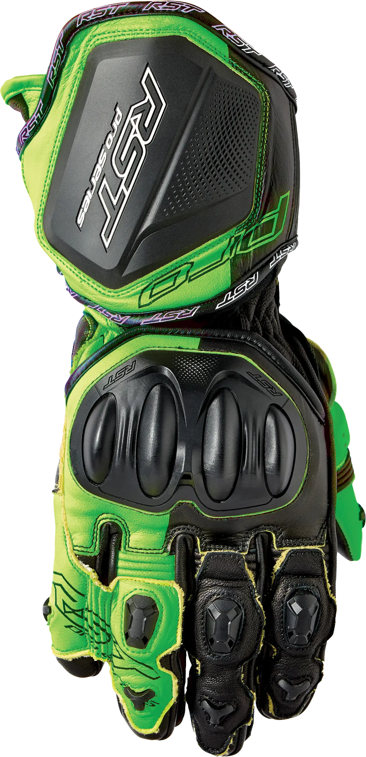 Rst Pro Series Gp D3o Gloves Black/Flo Green Leather Sm 103715F.Grn-08 1