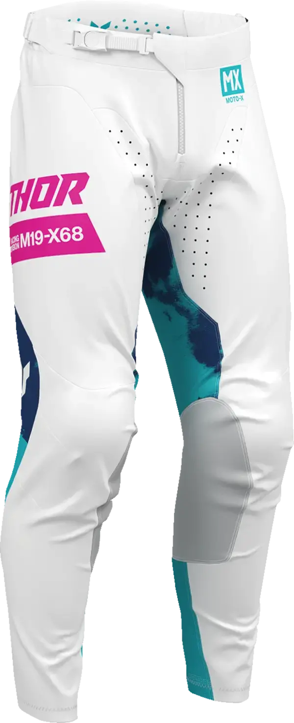 2026 Thor Pant Launchmode Bleach White Aqua 1