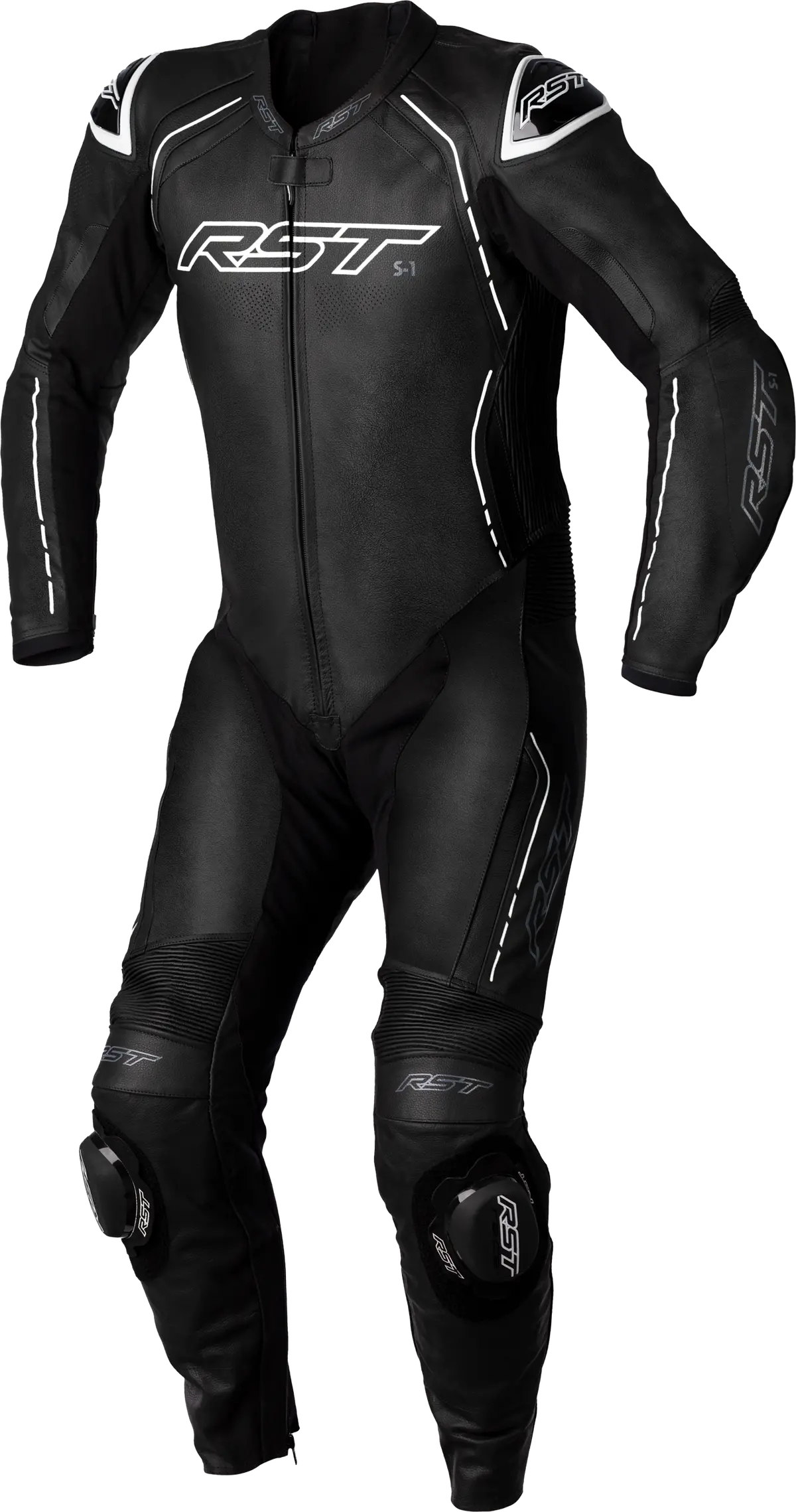 Rst S1 Ce Suit Blk/Blk/Whi Leather Sm 102987Whi-40 1