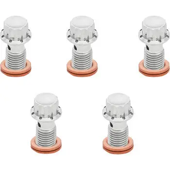 Arlen Ness Bolt Banjo 5-Pk M12x1.25 Polished 12-Pt Dual F/R Mc Softail 300-863 1